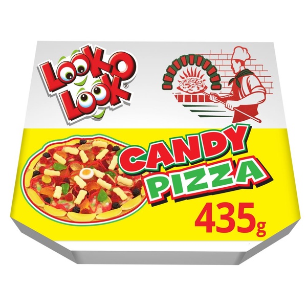 Look-O-Look snoep pizza met venster voorkant