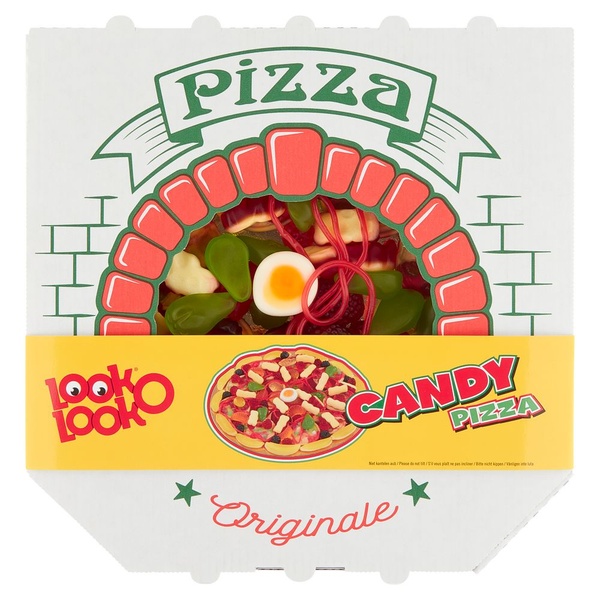 Look-O-Look snoep pizza met venster achterkant