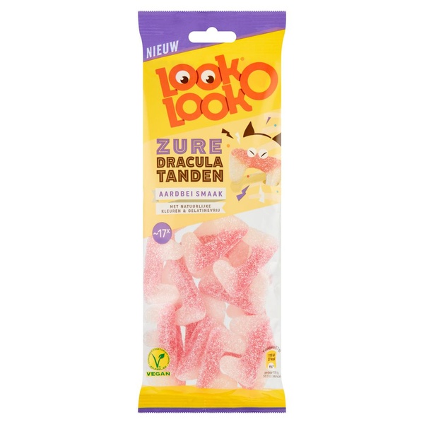 Look-O-Look snoep zure dracula tanden achterkant