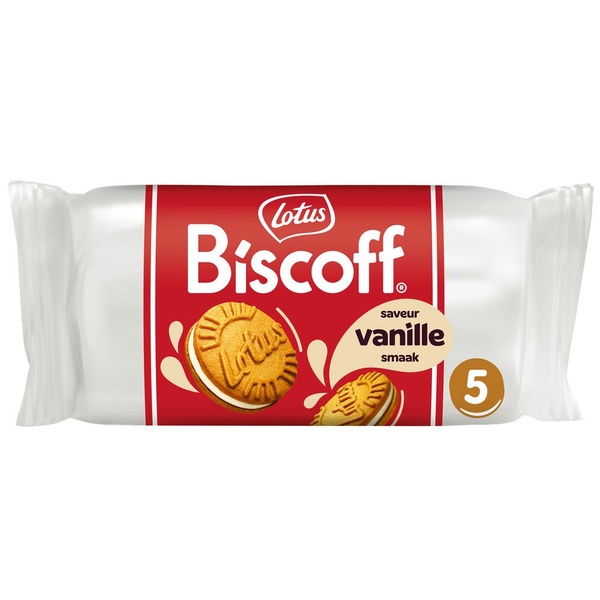 Lotus sandwich vanille 5 pack voorkant