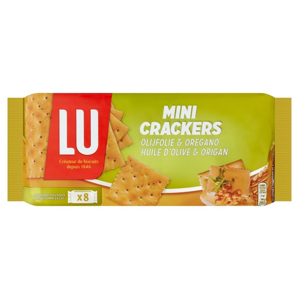 Lu Crackers Mini Olijf Oregano voorkant