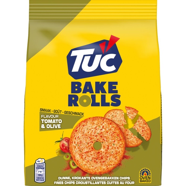Lu Lu tuc bake rolls tomato & olive 150 gram voorkant