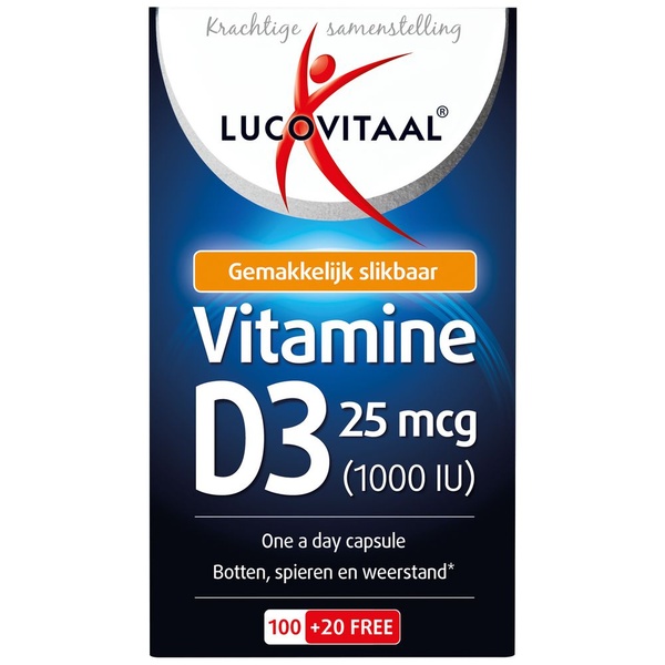 Lucovitaal Vitamine D3 25mcg voorkant