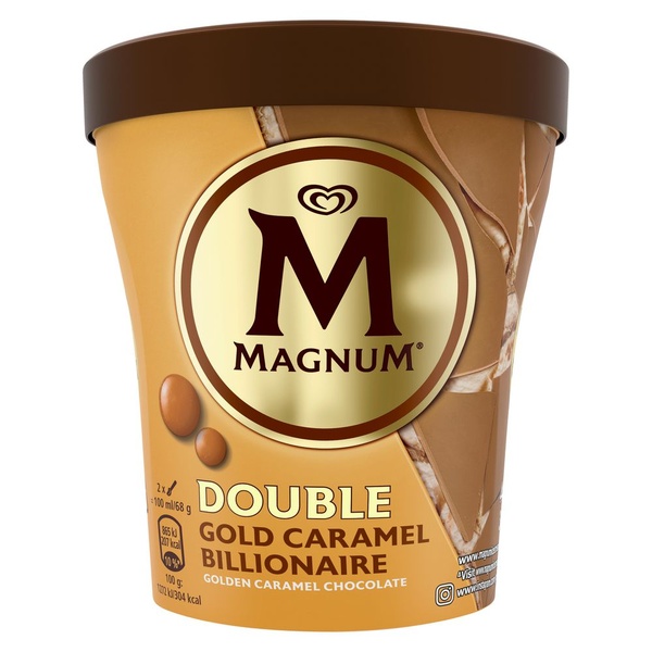 Magnum magnum double gold caramel billionaire voorkant