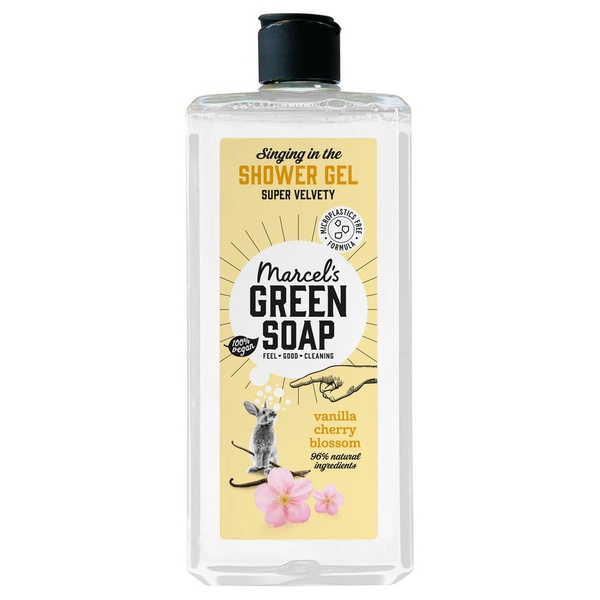 Marcel's Green Soap shower gel vanilla & cherry blossom voorkant