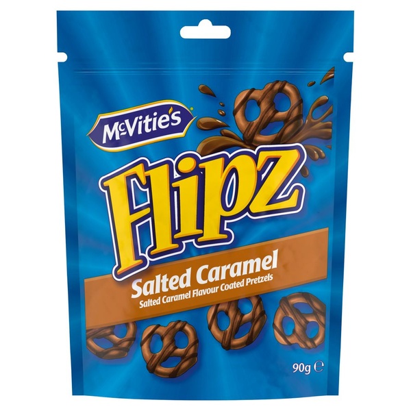 Mc Vities pretzels karamel zeezout voorkant