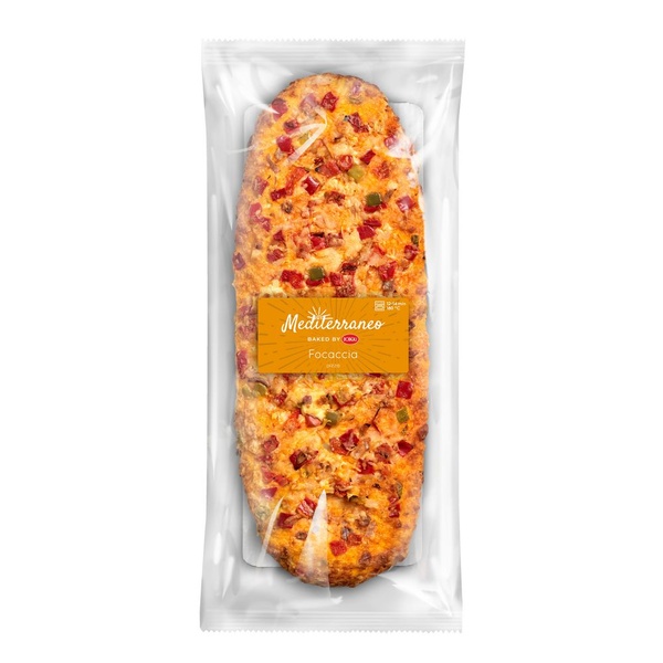 Mediterraneo focaccia pizza voorkant