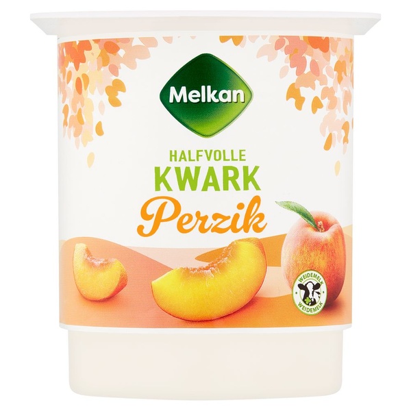 Melkan halfvolle kwark perzik voorkant