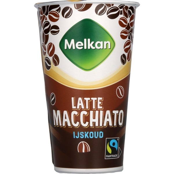 Melkan ijskoffie latte macchiato voorkant