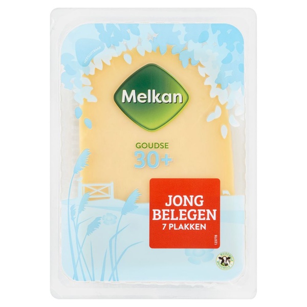 Melkan kaas plakken jong belegen 30+ voorkant