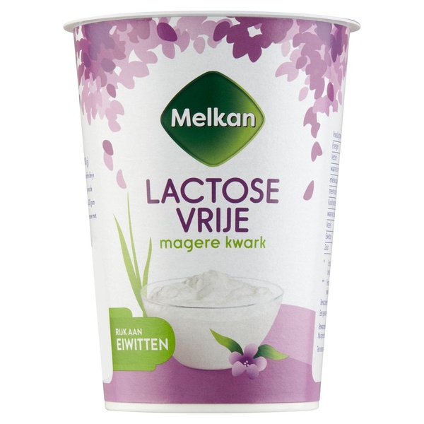 Melkan kwark lactosevrije magere kwark voorkant