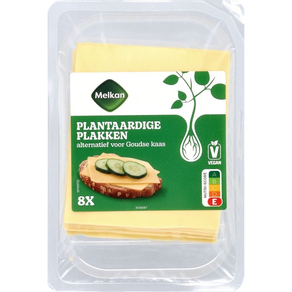 Melkan plakken plantaardige gouda voorkant