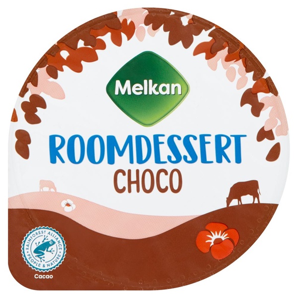 Melkan roomdessert choco voorkant