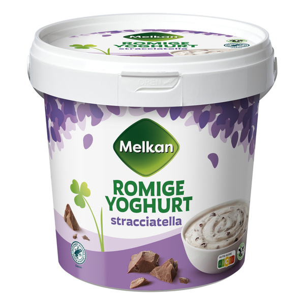Melkan Roomyoghurt Stracciatella voorkant