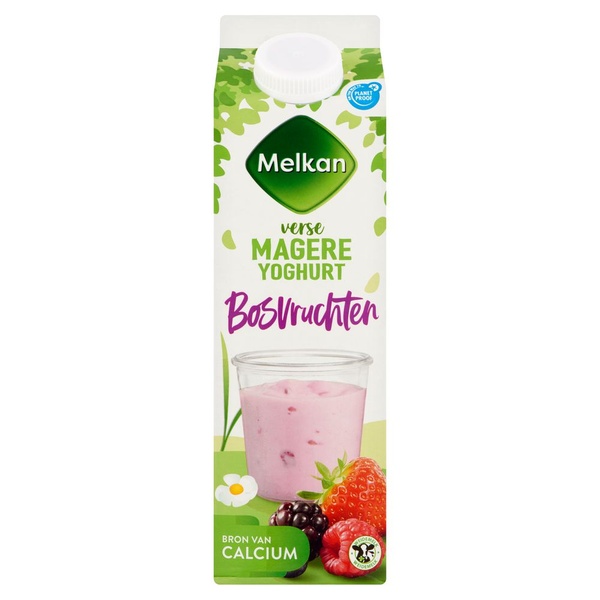 Melkan vruchtenyoghurt bosvruchten voorkant