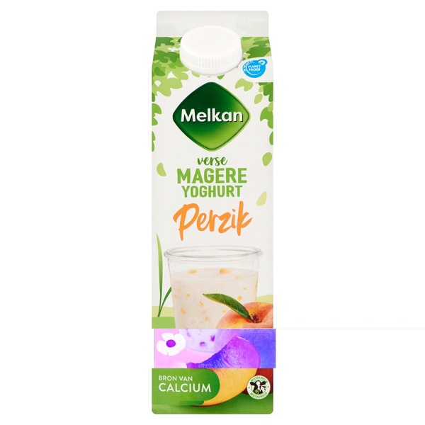 Melkan vruchtenyoghurt perzik voorkant