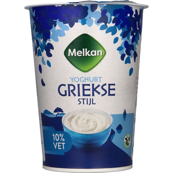 Melkan yoghurt Griekse 10% voorkant