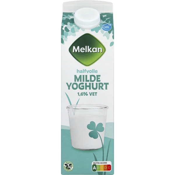 Melkan yoghurt halfvol mild  voorkant