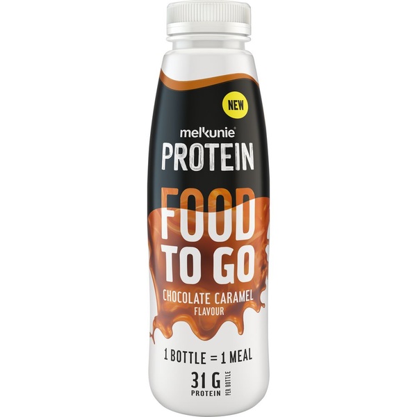 Melkunie drink protein chocolate caramel voorkant