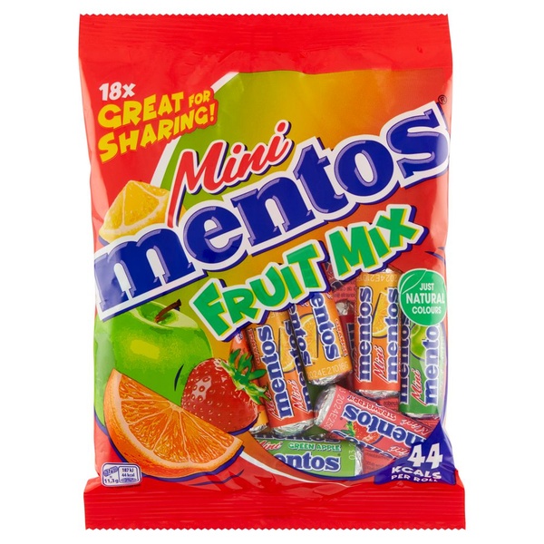 Mentos fruitbag mini achterkant
