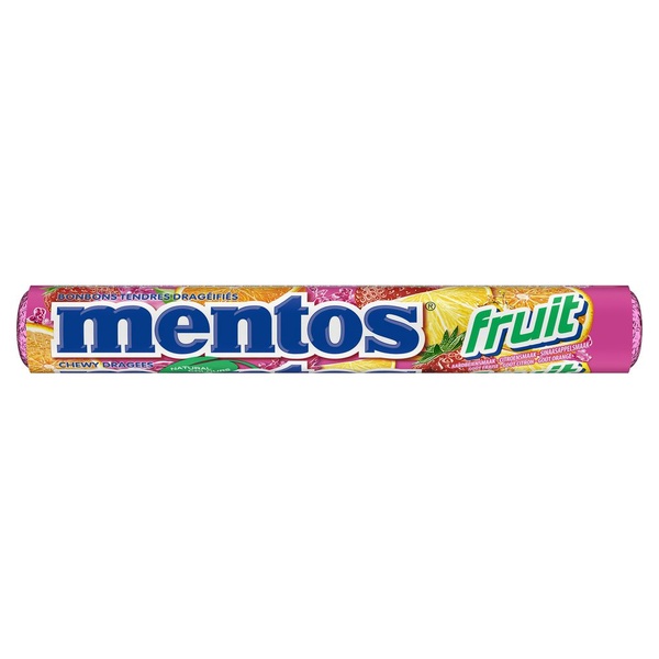 Mentos Kauw dragees Fruit voorkant