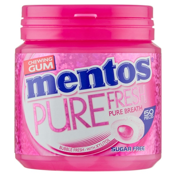 Mentos kauwgom pure fresh bubble achterkant