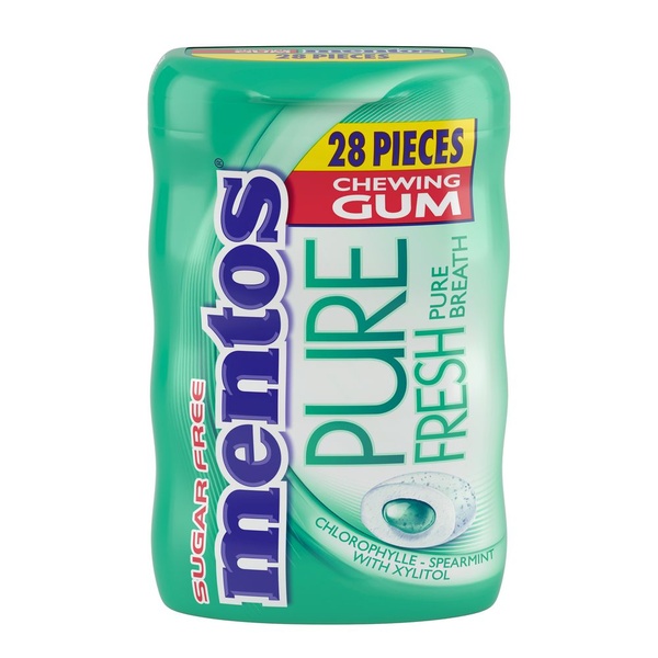 Mentos kauwgom pure fresh spearmint 28p voorkant