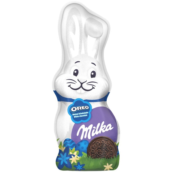 Milka chocolade paashaas oreo white voorkant