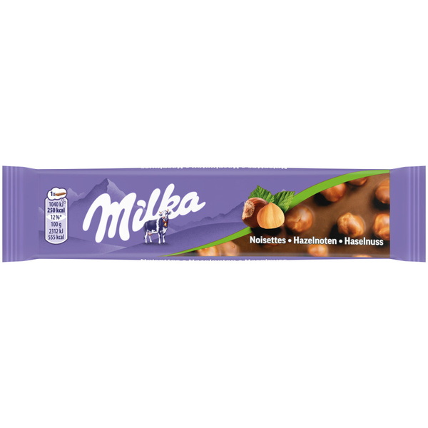 Milka Hazelnoot Bar voorkant