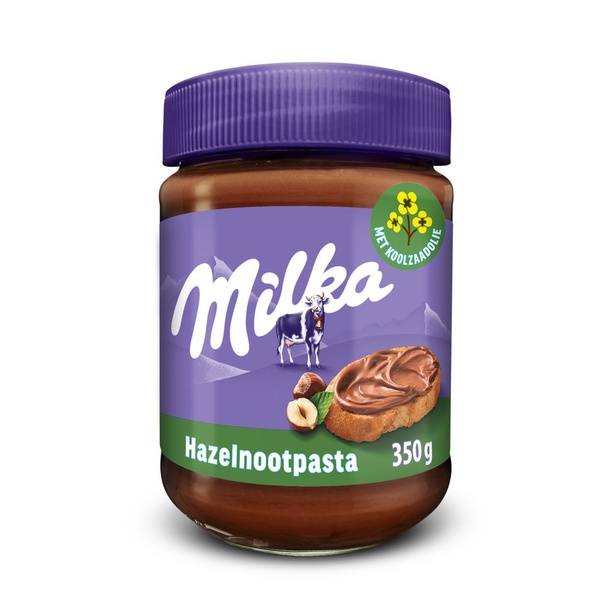 Milka hazelnootpasta voorkant