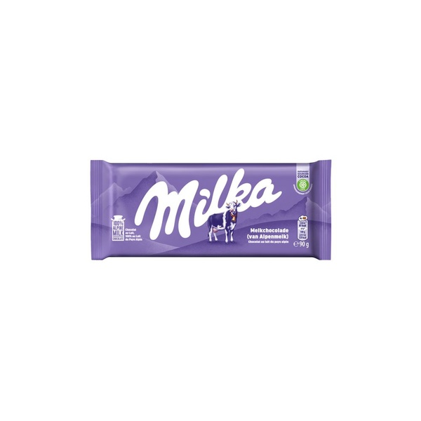 Milka tablet alpenmelk voorkant