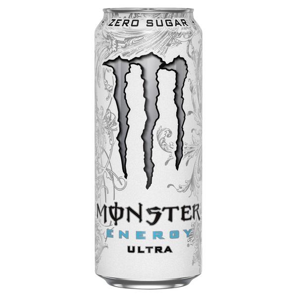Monster energy drink ultra white voorkant