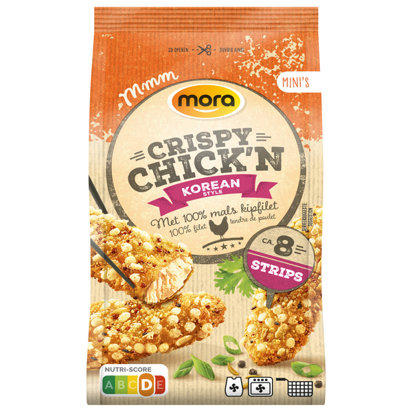 Mora Crispy chick'n Korean style 8 stuks voorkant