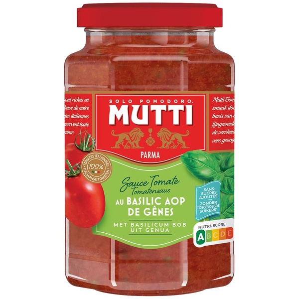 Mutti pastasaus basilicum achterkant