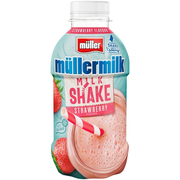 Müller milkshake strawberry voorkant