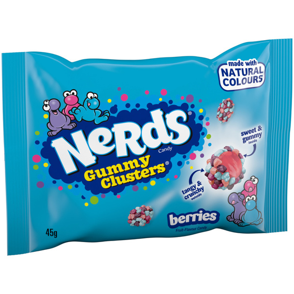 Nerds gummy clusters berry 45 gram voorkant