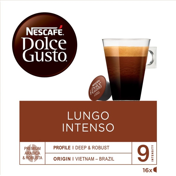 Nescafé koffiecapsules Lungo Intenso voorkant