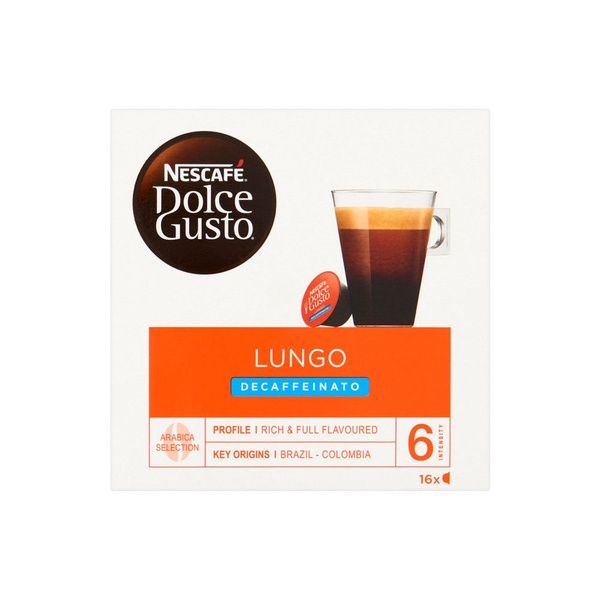 Nescafé Koffiecups Lungo Decaffeinato voorkant
