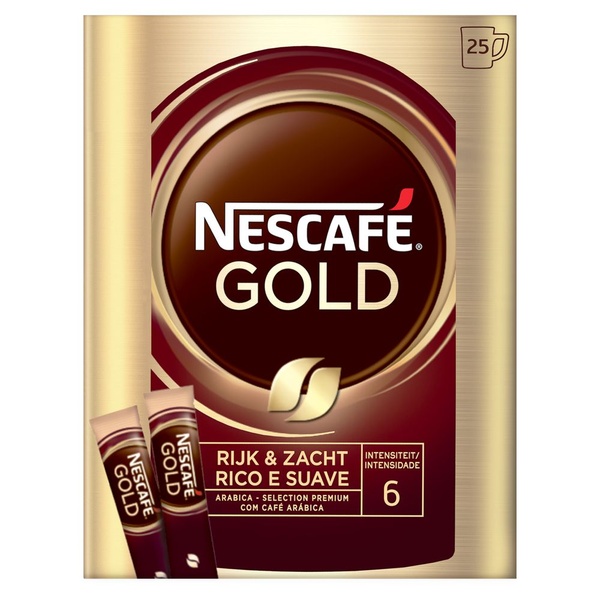 Nescafé Oploskoffie Goud Sticks voorkant