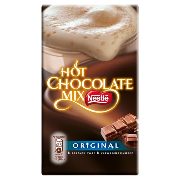 Nestlé Hot Chocolate cacaopoeder 8 stuks voorkant