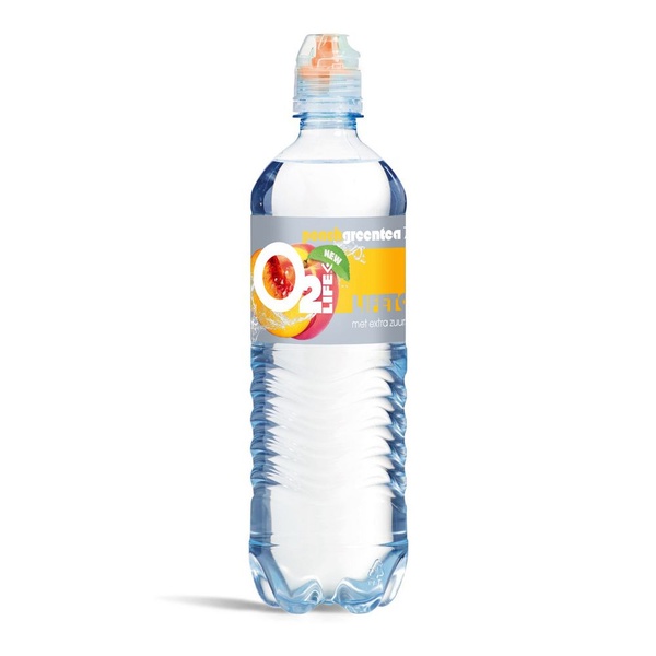 O2 Life peach green tea achterkant
