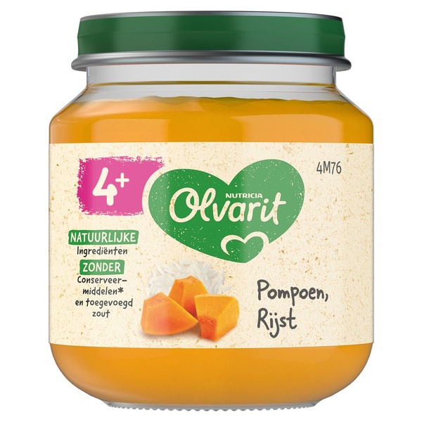 Olvarit Baby/Peuter Maaltijd Pompoen Met Rijst voorkant