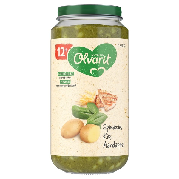 Olvarit Baby/Peuter Maaltijd Spinazie, Kip En Aardappel voorkant