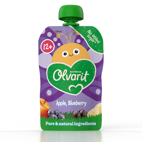 Olvarit Olvarit Babyvoeding 12m430 appel zwarte bes voorkant