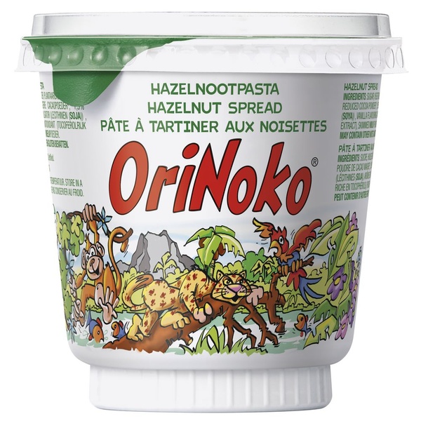 Orinok hazelnootpasta voorkant
