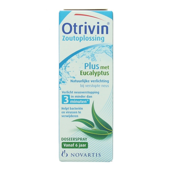 Otrivin Neusspray Plus met Eucalyptus voorkant