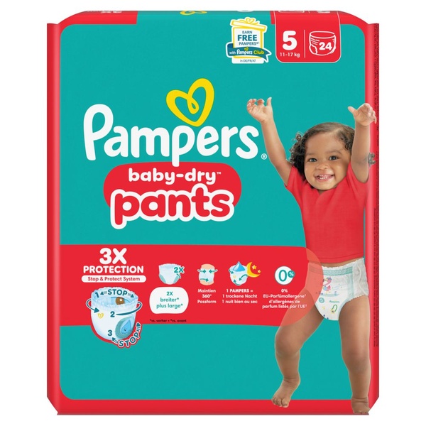 Pampers baby-dry pants maat 5 voorkant