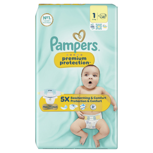 Pampers Baby luiers Maat 1 2kg-5kg voorkant