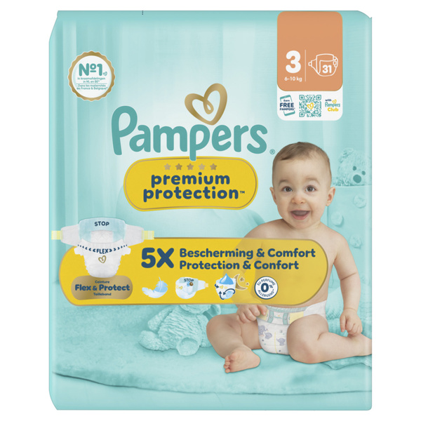 Pampers Baby luiers Maat 3 6kg-19kg voorkant
