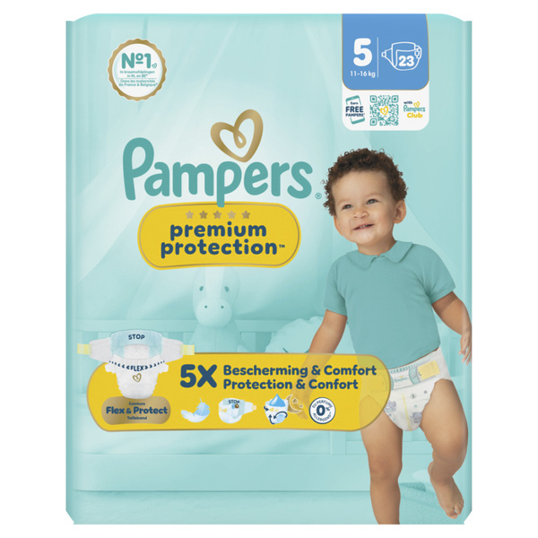 Pampers Baby luiers Maat 5 11kg-16kg voorkant